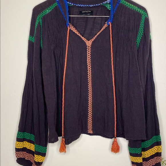 Urban Outfitters • Rainbow • Boho • Peasant Sleeve - Picture 3 of 11